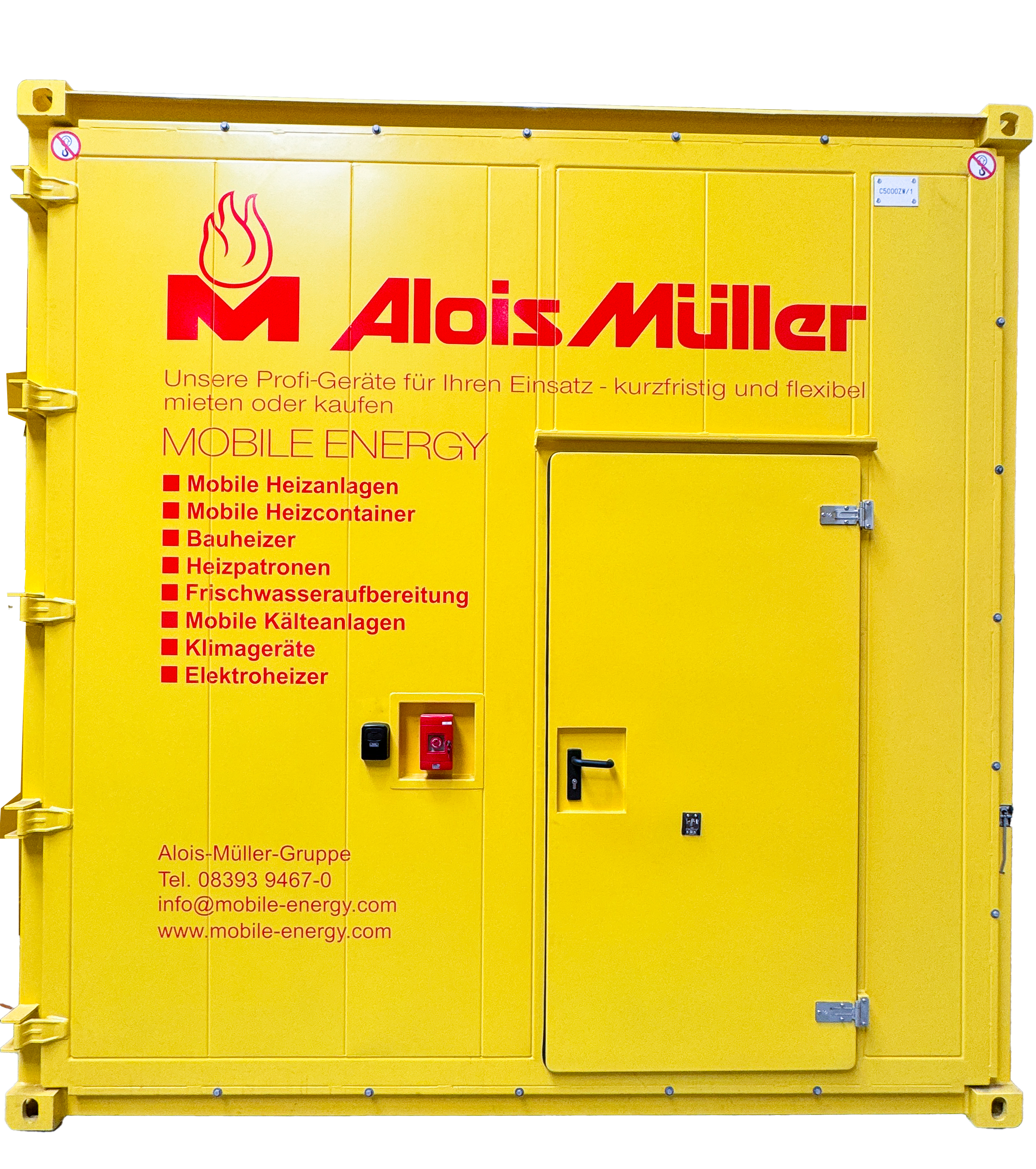 Heizcontainer - C5000ZS Frontansicht