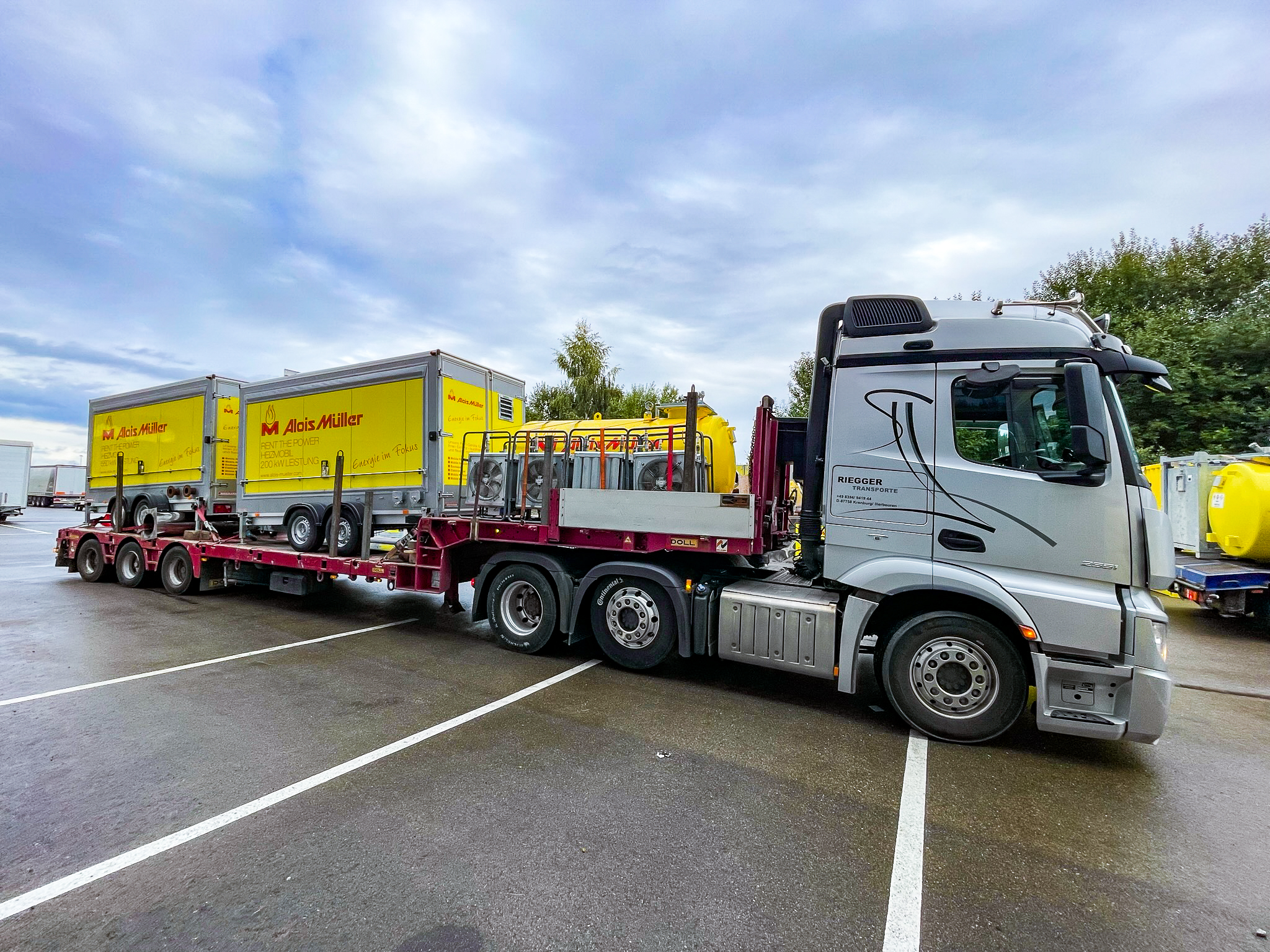 Mobile Geräte beim Abtransport